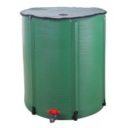 KAAYEE 66 Gallon Collapsible Rain Barrel, Portable Water Storage Tank, Rainwater Collection System Downspout, Water Catcher Container with Filter Spigot Overflow Kit