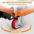 thumbnail image 6 of Acekid Hydraulic Lift Table Cart, 330lbs Capacity Lifting Height, Manual Single Scissor Lift Table with Locking Wheels and Non-Slip Pad, Hydraulic Scissor Cart, 6 of 7