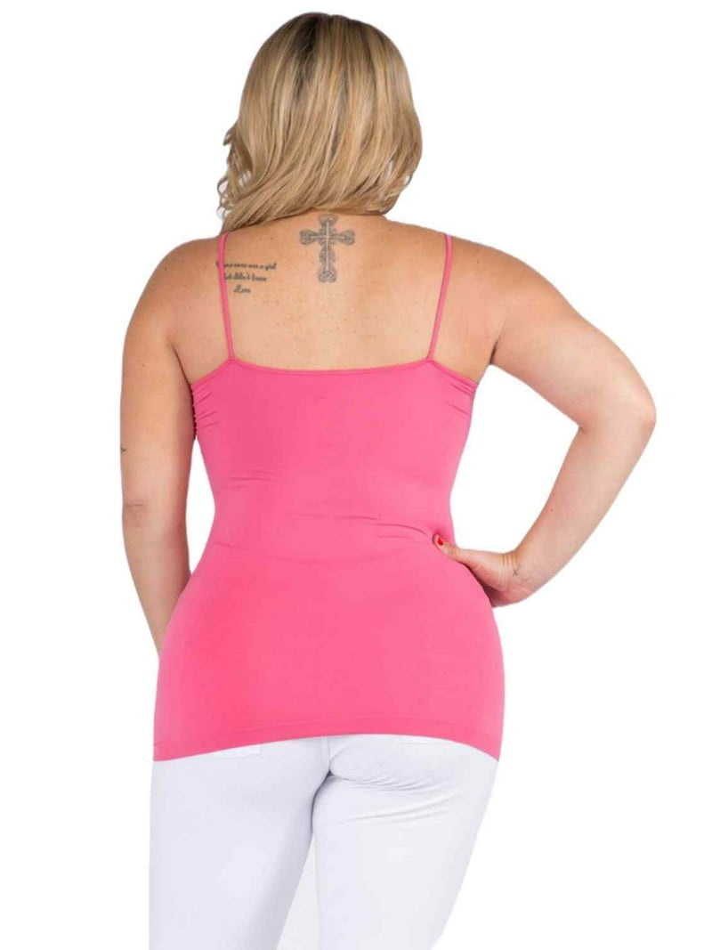 Women's Seamless Triple Criss-Cross Front Cami Tank Top, Hot Pink