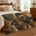 thumbnail image 6 of Majestic Deer Antler Wilderness Scene Moody Rustic, Peaceful Mountain Lake Scene, Warm Flannel Blanket for Cabin and Lodge, Outdoor Lovers Friendship Gift, Artistic Home Decor, 6 of 7