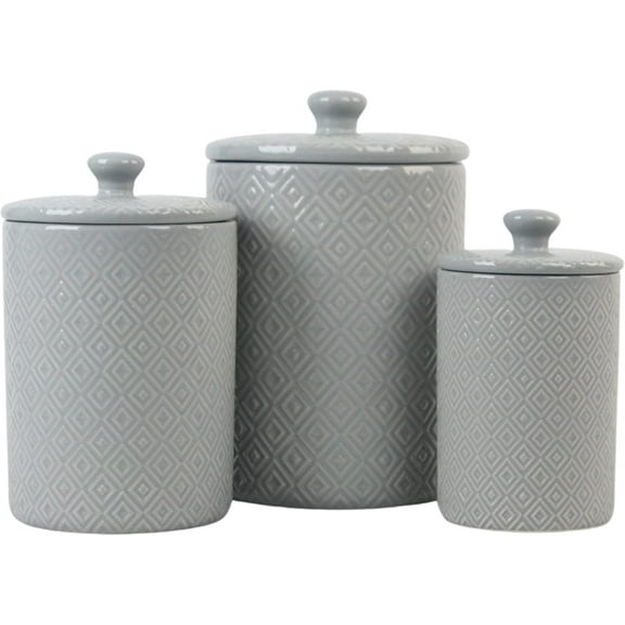 10 Marble Kitchen Canister, 3 Piece Set