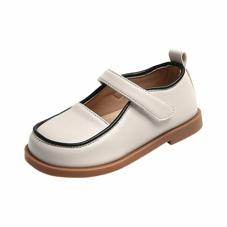 

AnuirheiH Toddler Girl Children s Soft-soled Sandals Small Leather Shoes Princess Shoes Fall Thick Bottom Casual Shoes Clearance Under $10