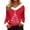 Red, variant on Arlun Christmas Sweaters for Women Trim V Neck Sweatshirts Fashion Christmas Tree Graphic Printed Tops Long Sleeve Loose Soft Comfort Xmas Holiday Pullovers Red L