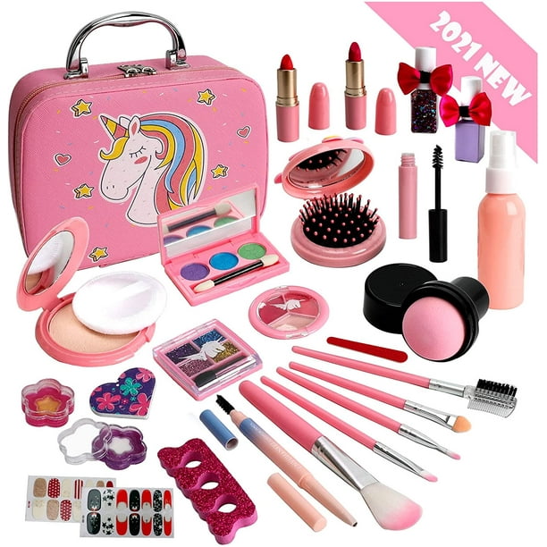 Flybay Kids Makeup Kit for Girls, Washable Makeup Set for Girl, Real
