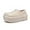 Beige, variant on Women Fuzz Lined Clogs Cushion Platform Lightweight Winter House Shoes Slip-on Closed-Back Bedroom Slippers for Indoor Outdoor