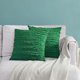 thumbnail image 1 of Set of 2 Soft Plush Faux Wool Pillowcases Cozy Decorative Square Rectangle Boho Cushion Cover Dark Blue 40x40cm, 1 of 4