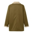 thumbnail image 5 of Men's Winter Lapel Cargo Military Trucker Work Long Fleece-Lined Cotton Jacket Coat Color:Khaki Size:L, 5 of 8