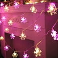 thumbnail image 2 of Skksst Christmas Fairy Light LED Snowflake String Light Battery Operated Waterproof Hanging Cutain Light 10ft, 2 of 7