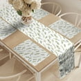 thumbnail image 2 of Ambesonne Botany Table Runner & Placemats, Simple Olive Branch Pattern, Placemat 4 pcs + Runner 14"x90", White Pastel Green, 2 of 2