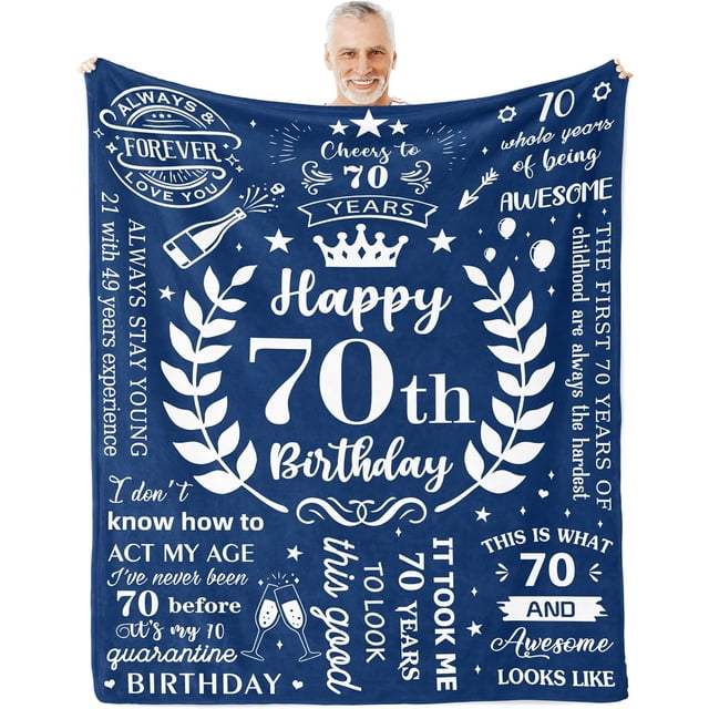 LHSHID 60th Birthday Gifts for Men 60th Birthday Gift Ideas 60 Year Old Gifts for Men Blanket Happy 60th Birthday Gift Gifts for 60 Year Old Man 60th Birthday Decorations for Men 30"x40"