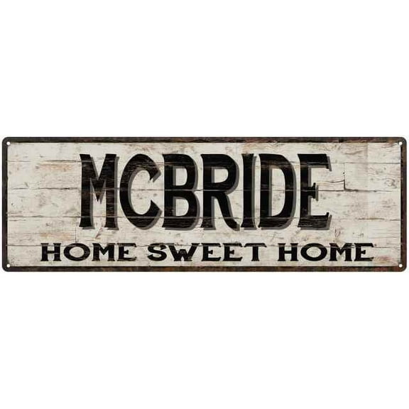 MCBRIDE Rustic Home Sweet Home Sign Gift 6x18 Metal Decor 206180084495