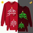 thumbnail image 1 of Camiseta navideña a juego para toda la familia, sudadera luminosa de diseño exclusivo, 1 of 3