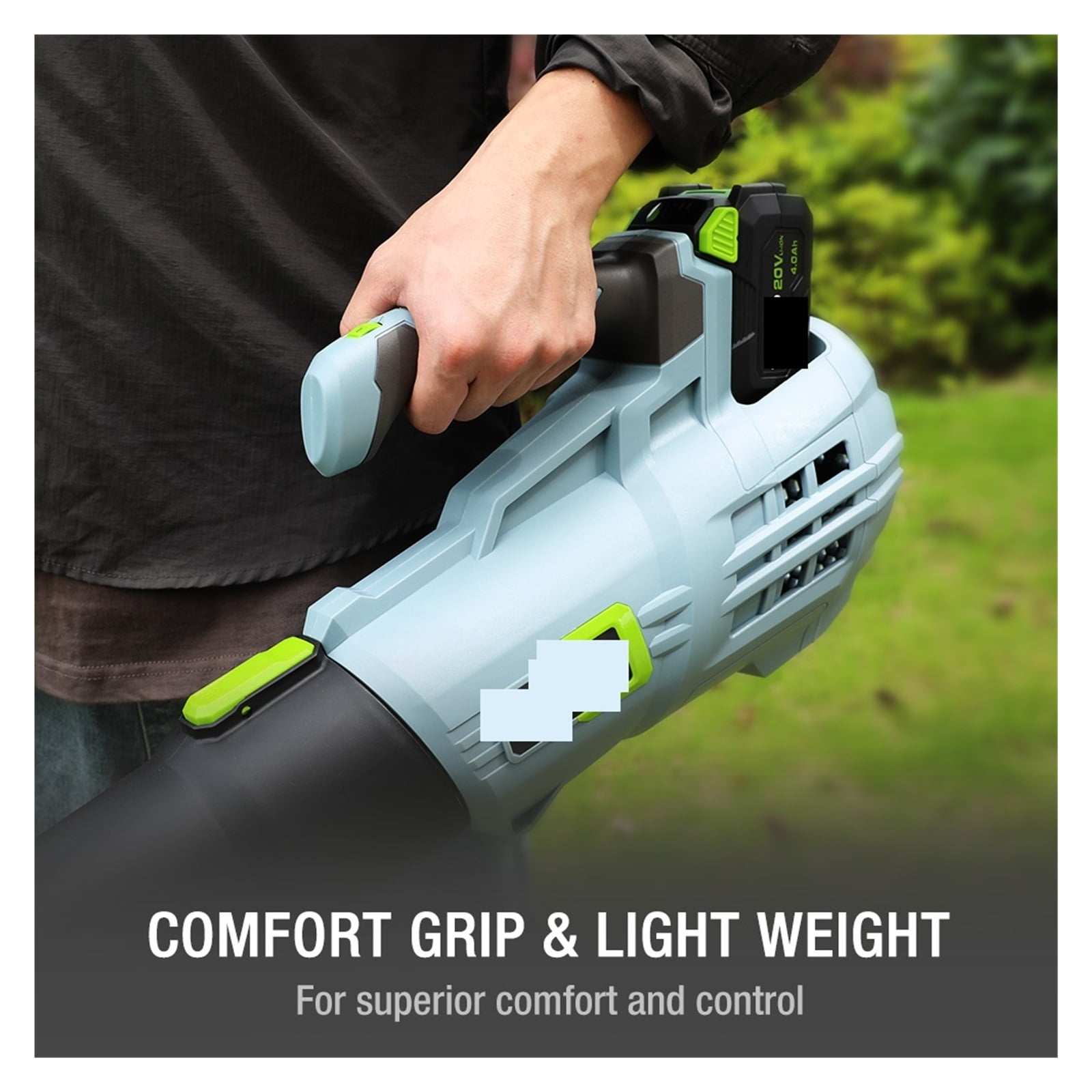 20V Cordless Leaf Blower Cordless Variable Speed Air Blower For Leaves,Dust,Snow Blowing Garden Power Tools Cleaner ,2 IN 1 Trimmer & Edger