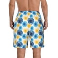 thumbnail image 3 of KLL Circular Men's Casual Summer Beach Shorts Hawaiian Shorts with Pockets-Medium, 3 of 5