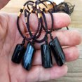 thumbnail image 5 of Positive Natural Crystal Black Stone Pendant Necklace Jewelry Decor Healing for Raw Gemstone Necklace Best Wi, 5 of 10