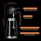 thumbnail image 4 of Food-grade Oil Dispenser, 2 in 1 Oil Sprayer for Cooking, 17oz/500ml Glass Oil Spray Bottle with Pourer, Salad, Frying, BBQ (Black), 4 of 5