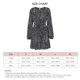 thumbnail image 4 of Vestido Corto Con Estampado De Leopardo Vestido Plisado Con Cuello Redondo Y Tiras De Manga Larga Suelta Casual Para Dama Negro XL, 4 of 6