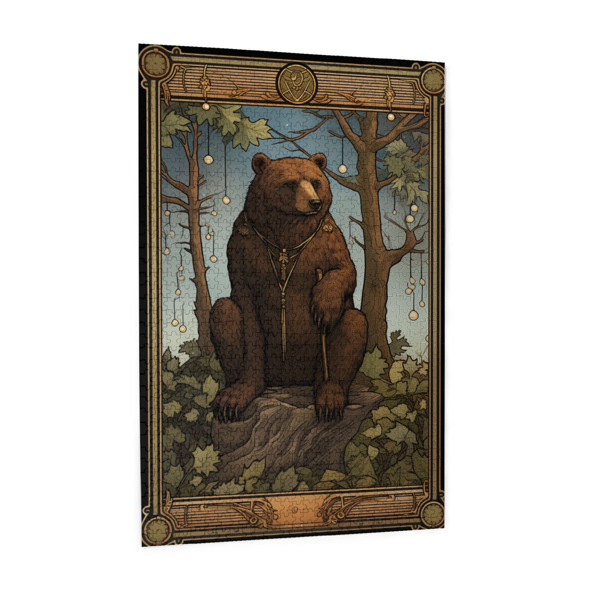 1000 PCS Forests Brown Bear 1000 Piece Animal Jigsaw Puzzles,Funny Animal Wooden Puzzle For Home Wall Decor,Puzzles Suitable For Entertaining With Family During Holidays,Brain Challenge