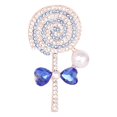 thumbnail image 4 of Broche de caramelo adorable, alfiler de ropa de aleación, colección de joyería, broche para bodas y Navidad gris azul, 4 of 9