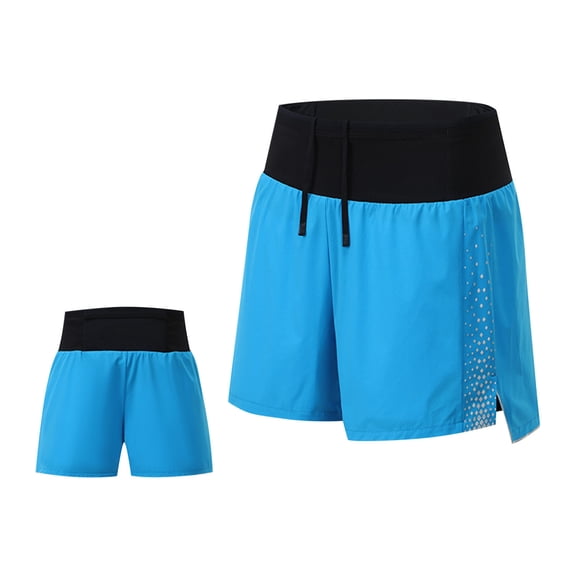 hotojiny Gym Shorts Men Summer Quick Dry Running Shorts with Liner Fashion Slim Colorblock Workout Sports Athletic Shorts