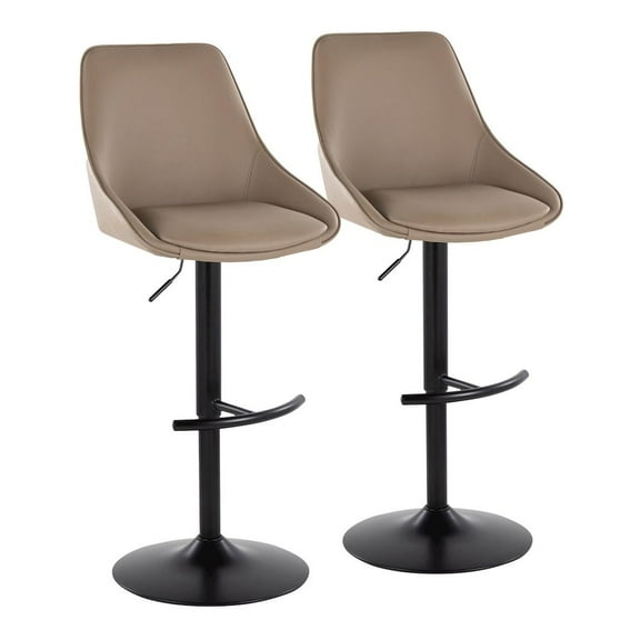 LumiSource Diana Adjustable Barstool - Set of 2