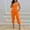 Orange, variant on Lilgiuy Women's Jumpsuits Women's Overalls With Suspenders And Printing Casual Jumpsuit Winter Clothes for 2022