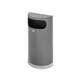 thumbnail image 3 of 9 Gallon Half Round Trash Receptacle (Anthracite w Chrome Accents), 3 of 5