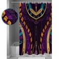 thumbnail image 3 of 60x72 Inch Shower Curtains for Bathroom Yellow Purple Green Fabric Bath Curtain Decor Modern Geometric Abstract Waterproof Restroom Curtains Shower Set Accessories with 12 Hooks 60 Inch, 3 of 6