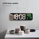 thumbnail image 4 of Reloj de pared digital grande con LED, temperatura, fecha, brillo, espejo de mesa para montar en la pared, despertador para decoración del hogar., 4 of 9