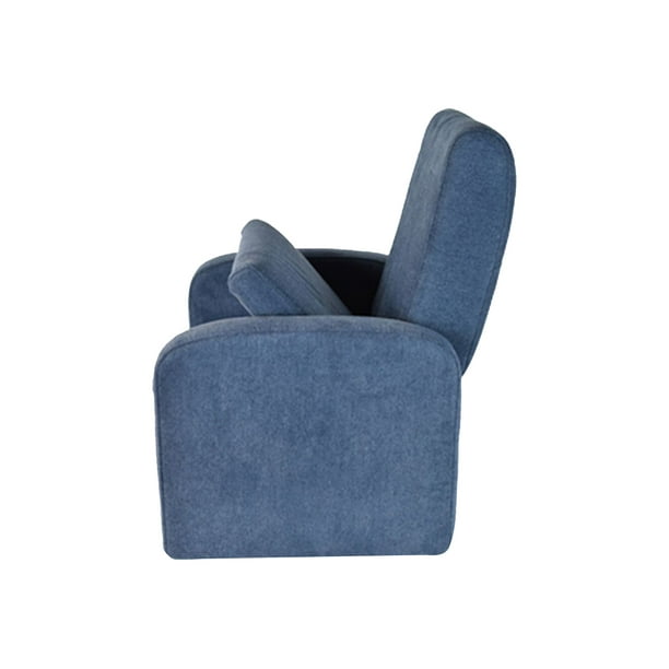 STASH Mini - Canapé Chaise/pouf - Fauteuil Inclinable - Accoudoirs - Tissu - Bleu