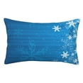 thumbnail image 1 of Fotbe Blue Christmas Funda de Almohada Decorativa Estilo Occidental, Lujo en Algodón, Fundas para Almohadas King, Cojín Estampado para Decoración del Hogar-14"x20", 1 of 6