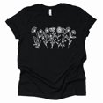 thumbnail image 2 of Women's Floral Tee Wildflower Graphic T Shirt Summer Flower Casual Loose Top Crew Neck Short Sleeve Shirts Tees (Black-2X Large), 2 of 7