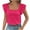 Hot Pink, variant on Raeneomay Cap Sleeve Tops for Women Fashion Women Short Sleeve Garment Comfortable Breathable Round-Neck Blouses Tops