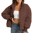thumbnail image 1 of Women’s Winter Baggy Zip Puffer jackets Short Down Jacket Coat, 1 of 7