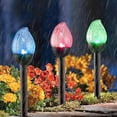 thumbnail image 2 of Soltoostar Solar 3 Pack Crackled Glass Flame Shaped LED Ligjht, 2 of 4