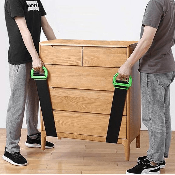 Adjustable Lifting Moving Straps - 1 Pair Furniture Moving Straps for Furniture, Boxes, Mattress, Construction Materials and Heavy, Supports Up to 600 Lbs