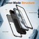 thumbnail image 5 of Funda Mangix para iPhone 17, metal, vidrio templado y aluminio, color negro, 5 of 7