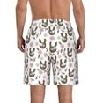 thumbnail image 3 of Yiaed Flowe Rooster Print Men's Swim Trunks with Lining Quick Dry Sports Shorts Beach Shorts Boardshorts-Small, 3 of 5