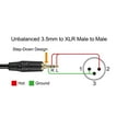 thumbnail image 5 of Unbalanced 3.5mm (1/8 Inch) TRS to XLR Male to Male Cable (3FT) Headphone Audio Jack Plug Converter Wire Cord for Voice Recorder, Tablet, Laptop and more, 5 of 6