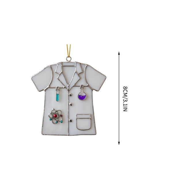 Árbol de Navidad Decoraciones Ropa de Trabajo Colgante de Acrílico