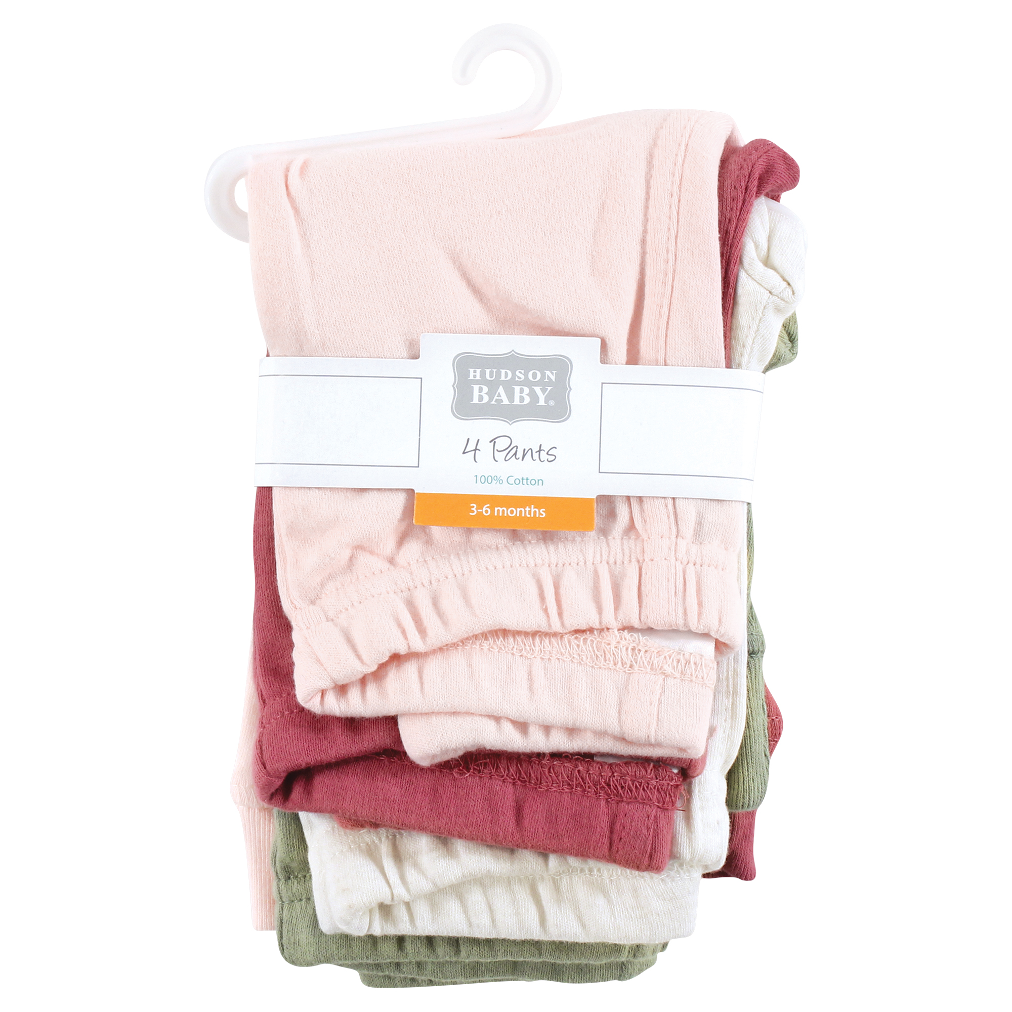 Hudson Baby Girls Cotton Pants and Leggings, Pink Sage, 3T