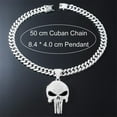 thumbnail image 4 of Hip Hop Skull Pendant Necklace with Cuban Chain 13mm Crystal Iced Out Bling Hip Hop Jewelry Necklaces Street Dance Accessories Fashion Creative Gifts, 4 of 5