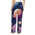 thumbnail image 3 of Daiia Planet Pastel Galaxy Women's Sleep Pant with Pockets and Drawstring,Pajama Pants-Medium, 3 of 9