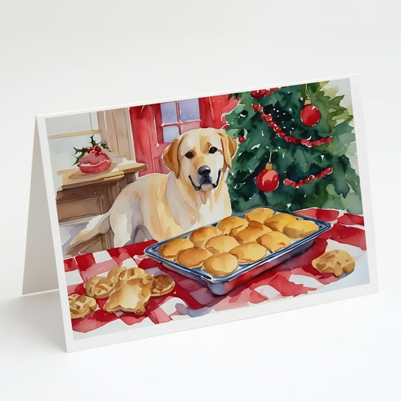 Labrador Retriever Christmas Cookies Greeting Cards Pack of 8 7 in x 5 in