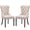 Beige, variant on KCC Velvet Tufted Dining Chairs Set of 2, Back Pull Ring Design with Nailhead Trim, Solid Wood Leg Upholstered Side Chairs for Kitchen & Dining Room, Blue