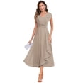 thumbnail image 4 of Vestido CDSSL para la madre de la novia, elegante, verde oliva, talla 16, 4 of 5