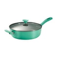 thumbnail image 3 of Tramontina Solara 14-Piece Aluminum Ceramic Nonstick Cookware Set with Utensils & Glass Lids, Induction-Ready, Oven & Dishwasher Safe - Teal, 3 of 15