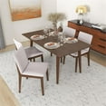 thumbnail image 2 of Allora Mid Century Modern Wood Large Dining Table in Brown Walnut, 2 of 5