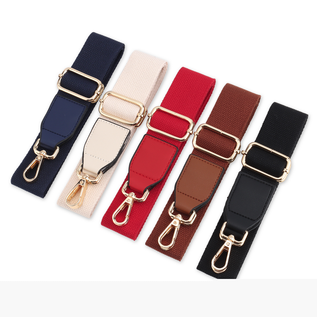 5 Colors, variant on Deago 5 Pcs Wide Purse Strap Replacement Adjustable Canvas Crossbody Handbag Shoulder Bag Strap