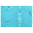 thumbnail image 3 of 9 Crowns Essentials Boys' Guayabera Button Down Shirt (Atoll Blue, "0"), 3 of 4